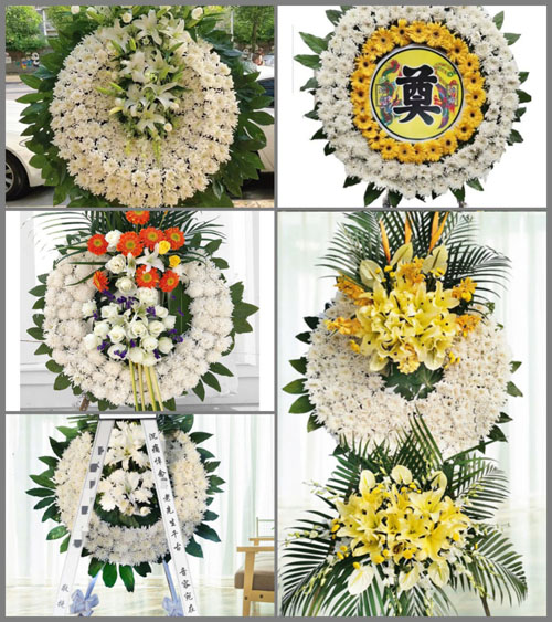 山东青岛平度市明村镇前黄埠村花圈速递